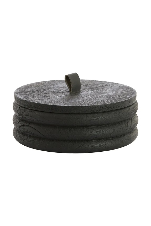 Light & Living cutie pentru depozitare din lemn 19 x 7 cm negru 5789712