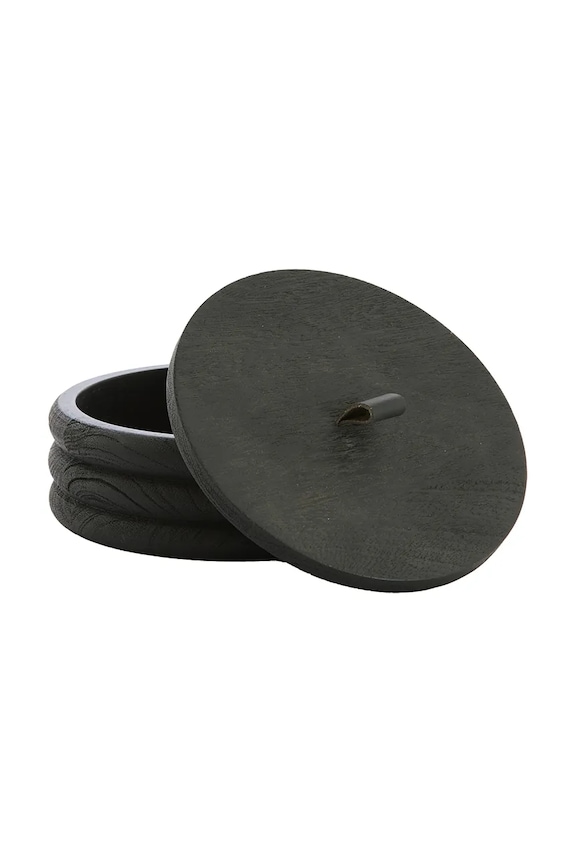 Light & Living cutie pentru depozitare din lemn 19 x 7 cm 5789712 negru AA00