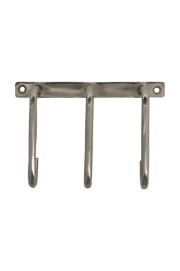 House Doctor κρεμάστρα επιτοίχια από ανοξείδωτο χάλυβα 15 x 4 x 10 cm γκρί 205345019