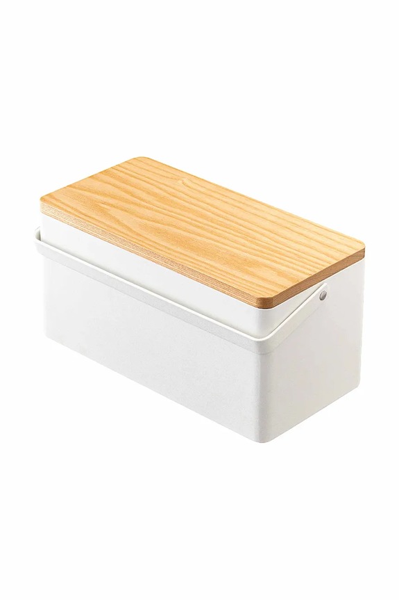 Yamazaki pudełko do przechowywania ze stali 27 x 14 x 13,5 cm biały 5060