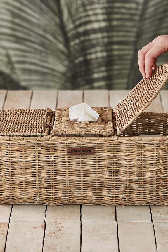 Salon i sypialnia Riviera Maison pudełko na chusteczki 573880 brązowy