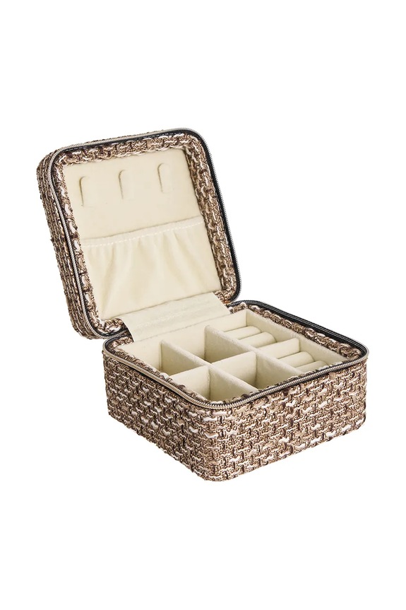 Nappali és hálószoba House Nordic ékszeres doboz Marrakech 11 x 11 x 6,5 cm 1800050 bézs