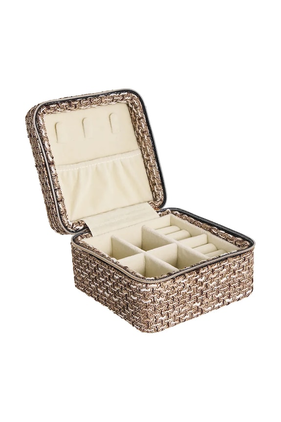 Nappali és hálószoba House Nordic ékszeres doboz Marrakech 11 x 11 x 6,5 cm 1800050 bézs