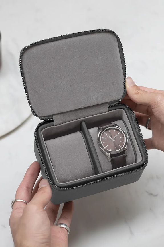 Salotto e camera Stackers scatola per orologi da viaggio 75686. grigio