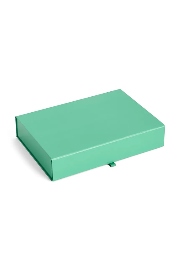 HAY pudełko na biżuterię Colour 23,2 x 16,1 x 4,6 cm turkusowy AE733.A687