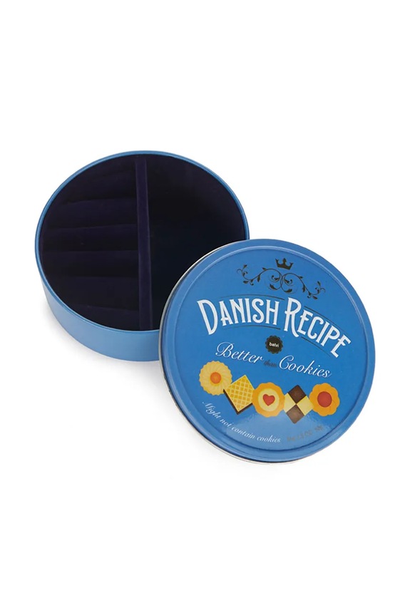Balvi doboz ékszerekre fémből 3 x 10,5 x 10,5 cm kék 28015