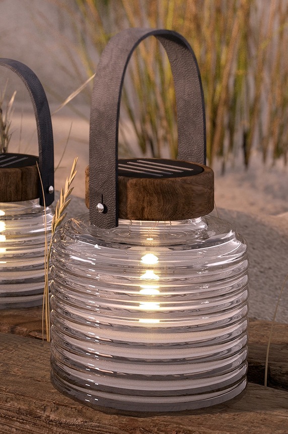 Sirius latarnia solarna LED Aston 14 x 16 cm 38268 brązowy AA00