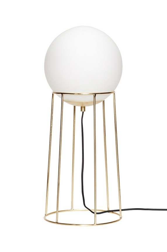 Hübsch lampa stołowa Balance Large żółty 890606