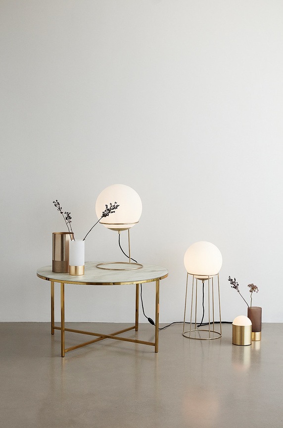 Hübsch lampa stołowa Balance Large 890606 żółty AA00