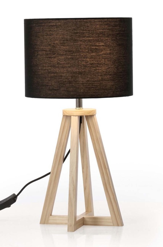 Salon i sypialnia Bizzotto lampa stołowa 0827754 czarny
