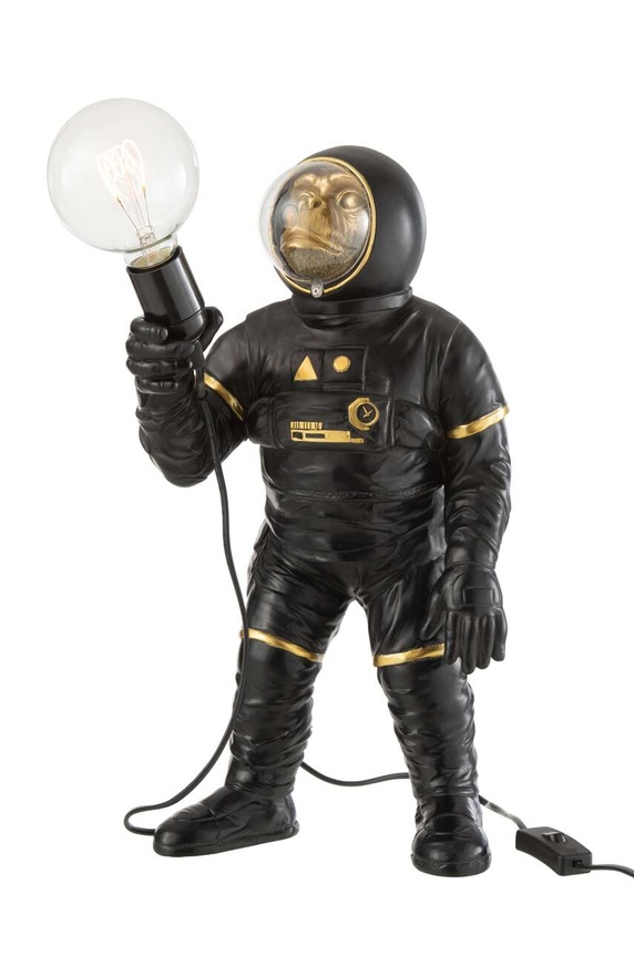 Living și dormitor J-Line veioza Astronaut 26784 negru