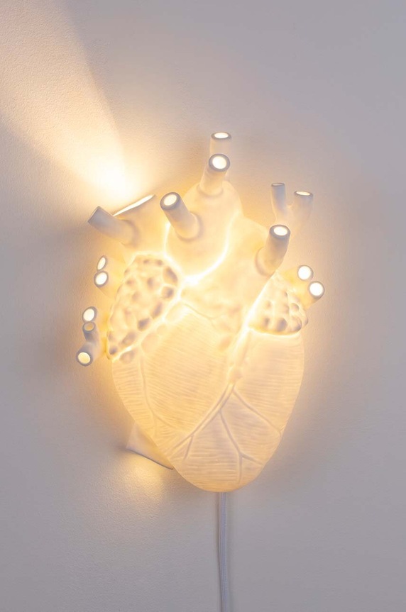 Stolní lampa Seletti Heart Lamp bílá 09925