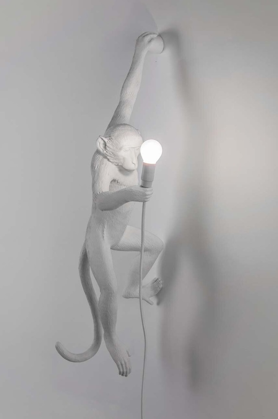 Obývacia izba a spálňa Nástenná lampa Seletti The Monkey Lamp Hanging 14881 biela
