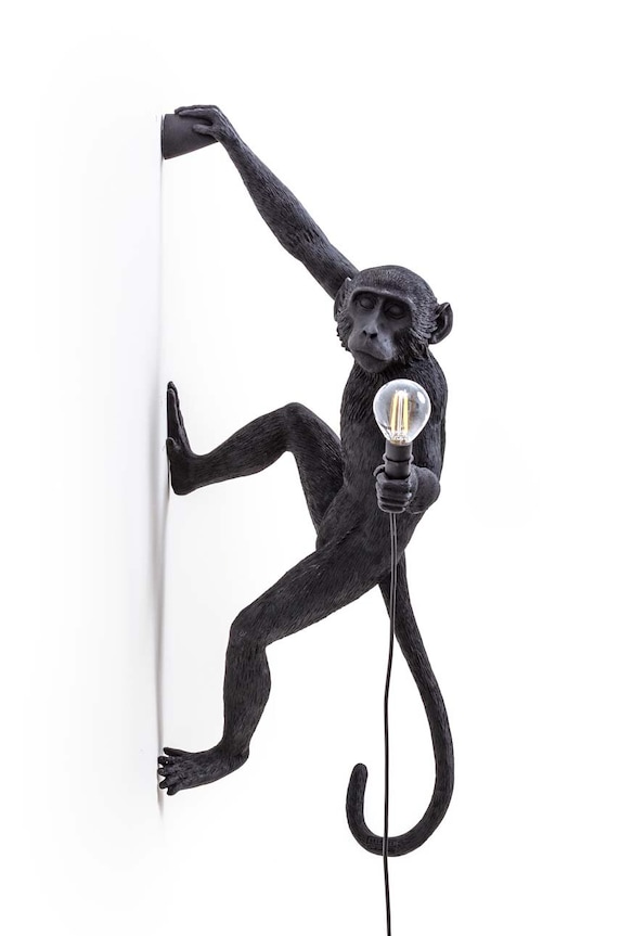 Seletti lampă de perete The Monkey Lamp Hanging 14919 negru AA00