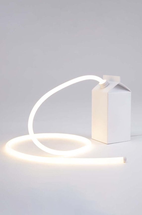 Seletti lampă cu led Daily Glow Milk 15351. alb AA00