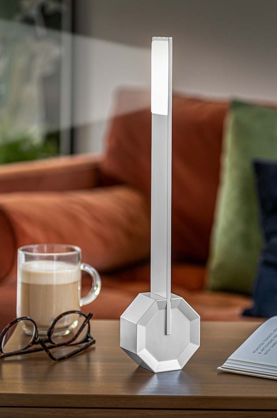 Bezdrátové svítidlo Gingko Design Octagon One Desk Lamp šedá GK11A6