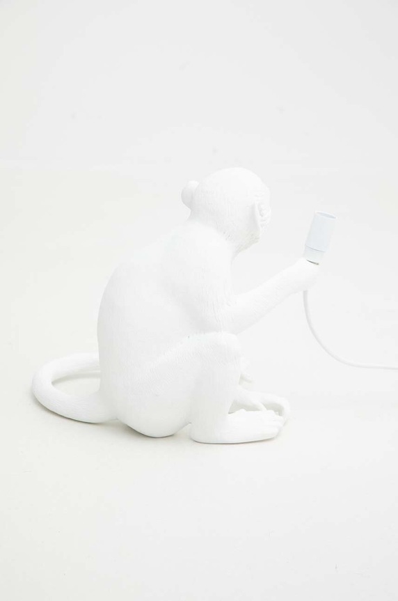 Salon i sypialnia Seletti lampa stołowa Monkey Sitting 14882 biały