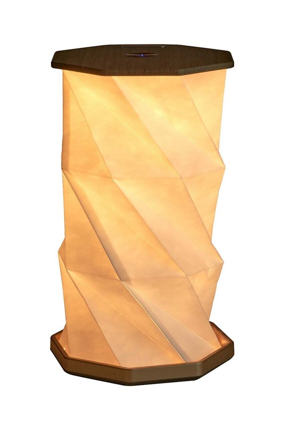 Gingko Design lampa bezprzewodowa led Twist Hexagon biały G036WT
