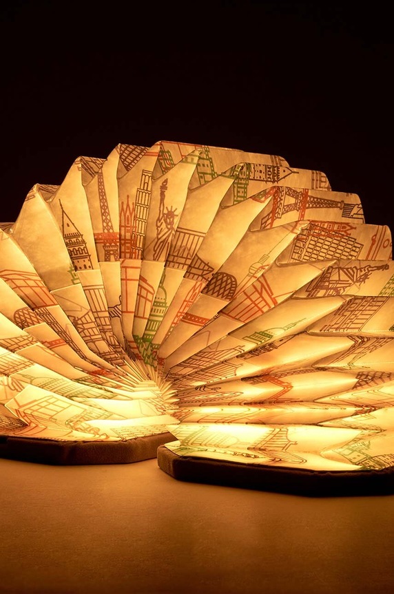 Λάμπα led Gingko Design Velvet Accordion Lamp γκρί G006LM