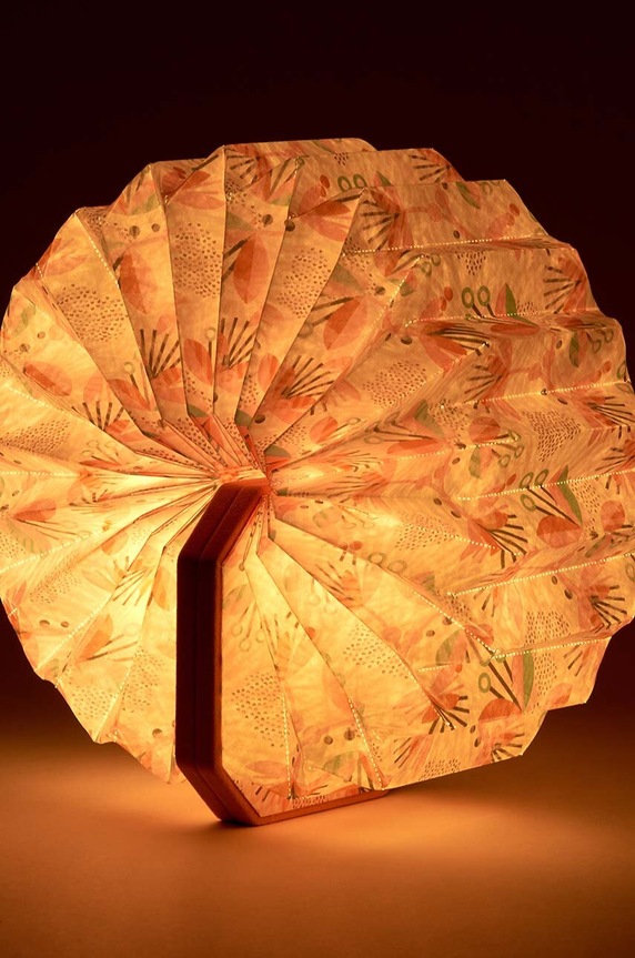 Obývací pokoj a ložnice LED lampa Gingko Design Velvet Accordion Lamp G006FL růžová