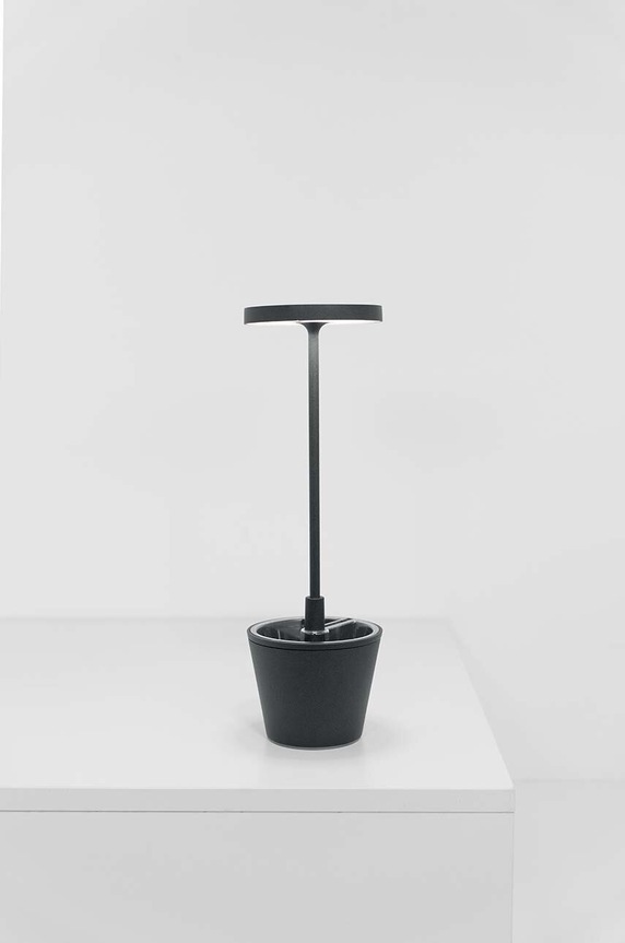 Bežična led stolna svjetiljka Zafferano Paldina Reverso LD0420N3 crna AA00