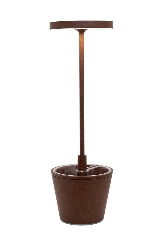 Zafferano lampada da tavolo wireless a led Paldina Reverso marrone LD0420R3
