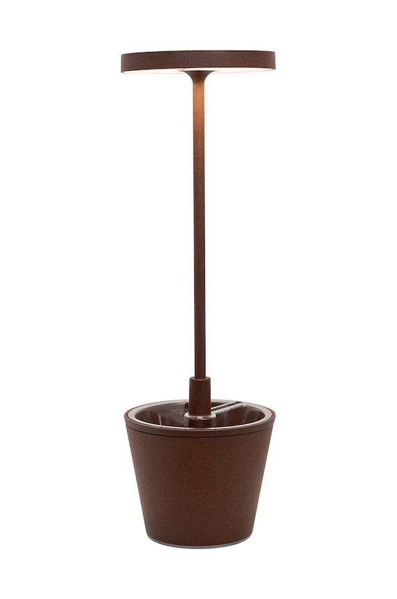Zafferano lampada da tavolo wireless a led Paldina Reverso marrone LD0420R3