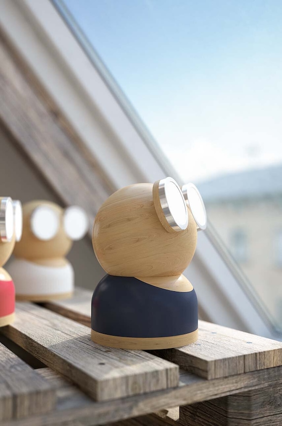 LED noćna lampa Design Nest Mr Watt Goggle KB692MRWATTWOODGREY šarena AA00