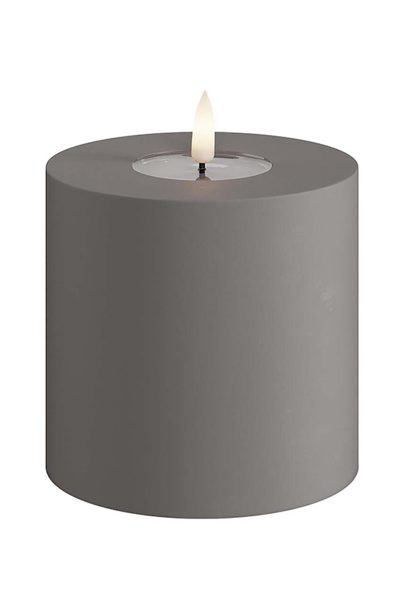 Deluxe Homeart lumânare led 10 x 10 cm gri RF.UL.0052