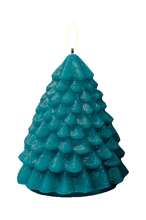 LED svíčka Deluxe Homeart 8 x 11 cm tyrkysová RF.XMAS.0002