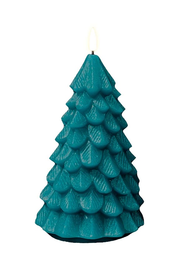 Κερί led Deluxe Homeart 9 x 16 cm τιρκουάζ RF.XMAS.0003