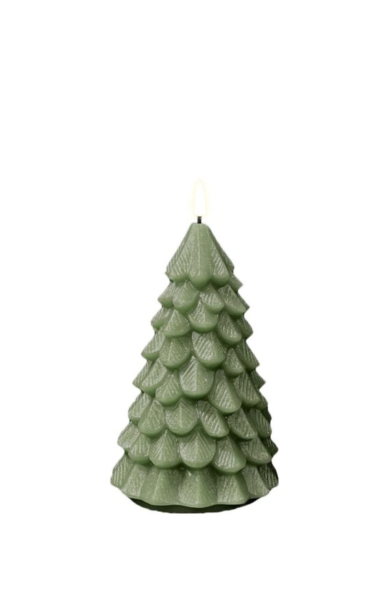LED svíčka Deluxe Homeart 16 cm zelená RF.XMAS.0006