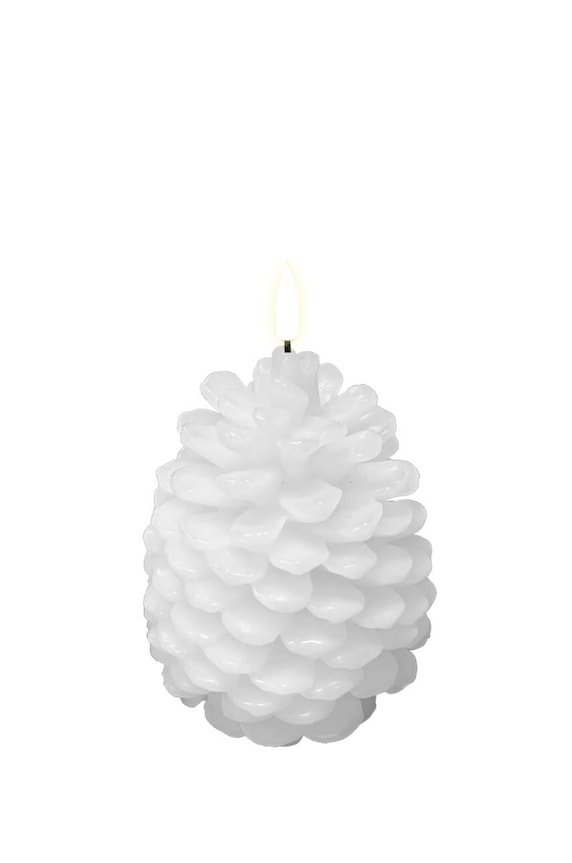 Led svijeća Deluxe Homeart 10 x 13 cm bijela RF.XMAS.0011
