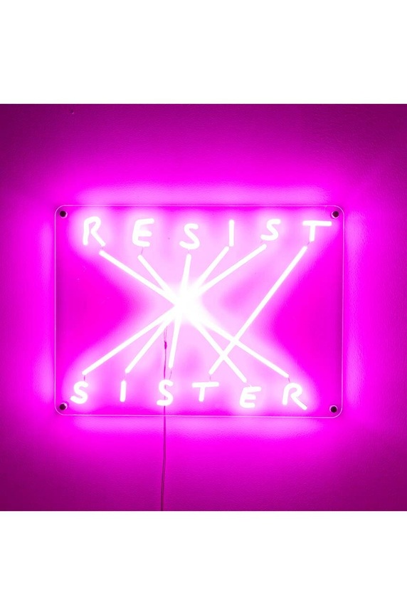 Living și dormitor Seletti decorațiune perete led Resist Sister 13007.. roz