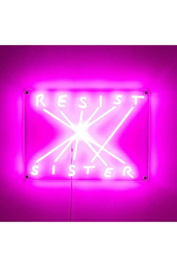 Living și dormitor Seletti decorațiune perete led Resist Sister 13007.. roz