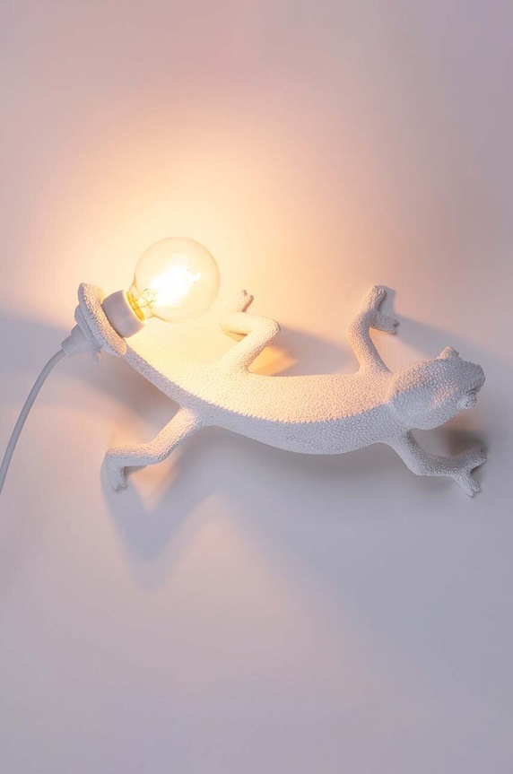 Seletti lampada da parete Chameleon Lamp Going Down 15091 bianco AA00