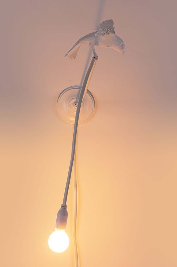 Seletti lampa ścienna Sparrow Lamp Wall Lamp - Cruising 15316 biały