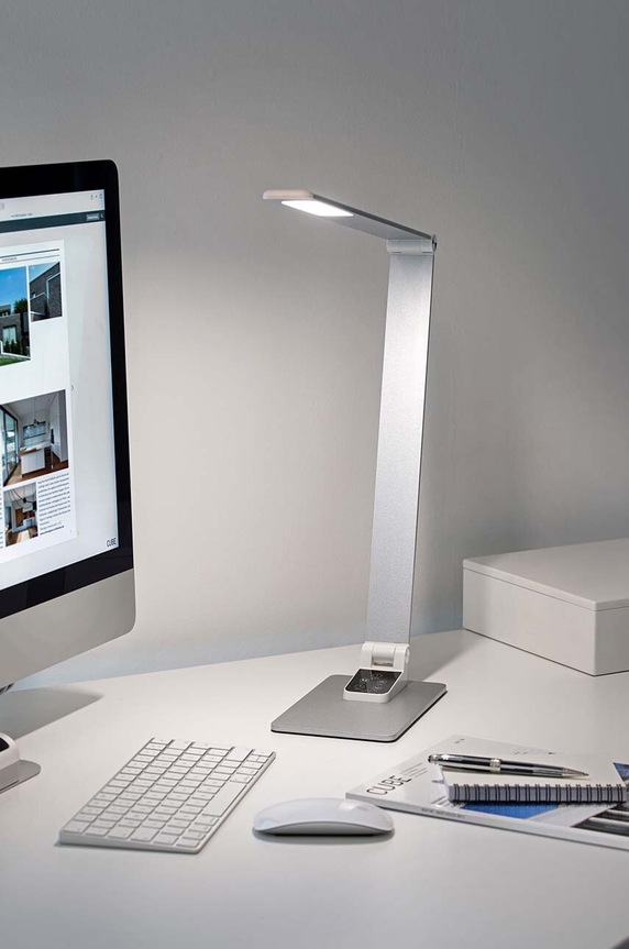 Dnevni boravak i spavaća soba Led stolna lampa Sompex Uli 2 79013 siva