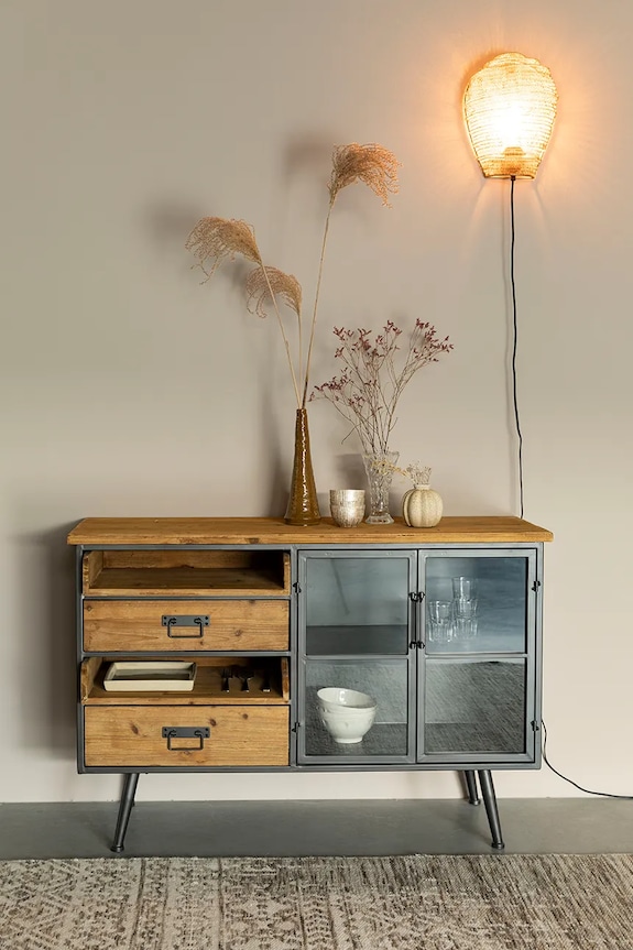 Λάμπα τοίχου White Label Living Lena 5400045 πολύχρωμο
