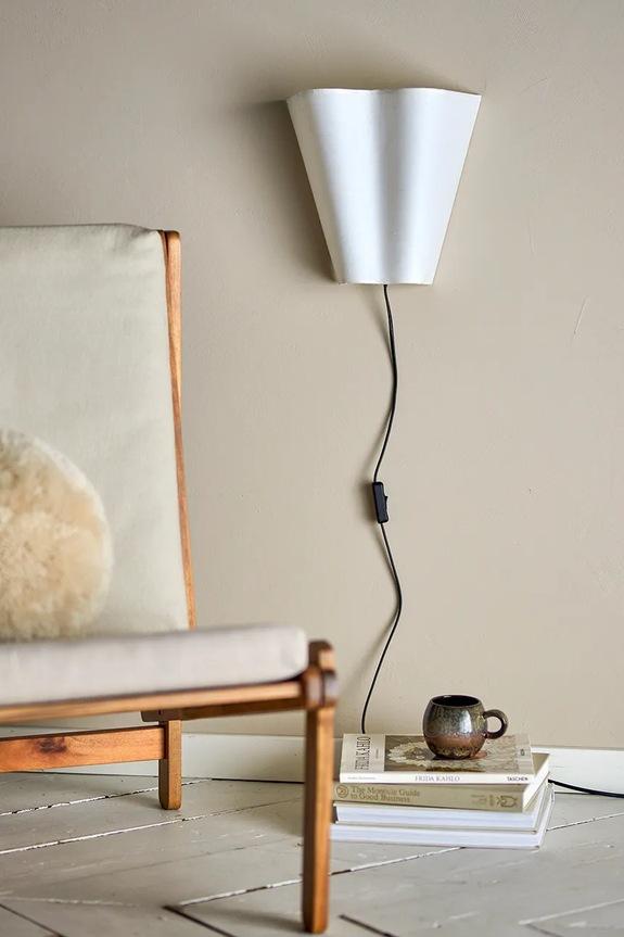 Bloomingville lampa ścienna Janese biały 82062224