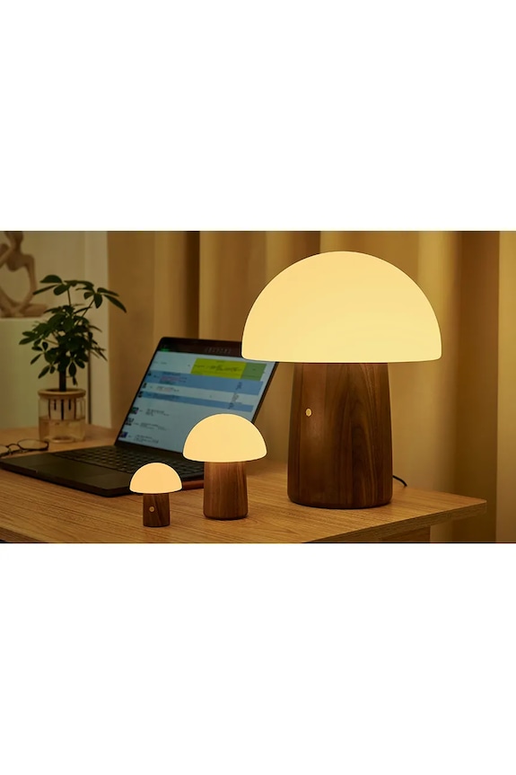 Gingko Design lampa bezprzewodowa led Super Mini Alice Mushroom G022S.WT brązowy AA00