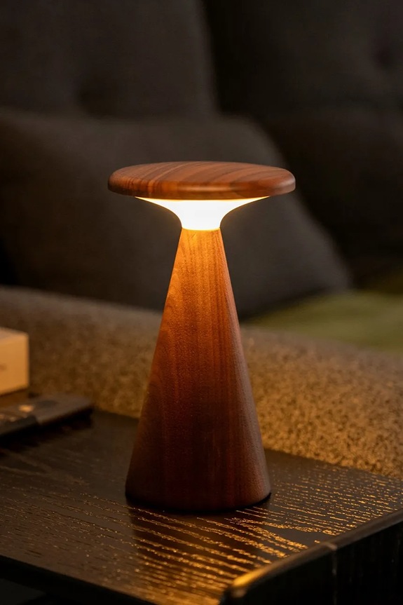 Bezdrôtová led stolná lampa Gingko Design Sylva Large 21 cm hnedá G056L.WT