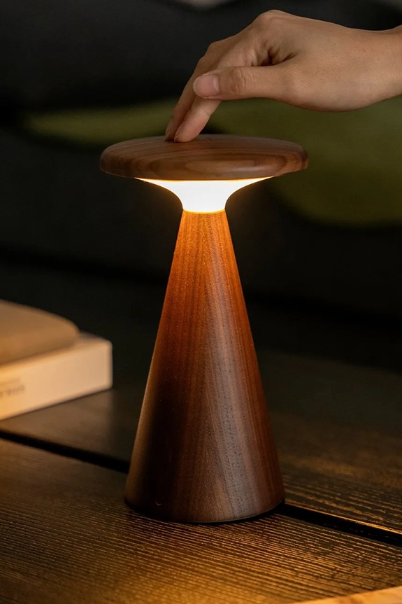 Bezdrôtová led stolná lampa Gingko Design Sylva Large 21 cm G056L.WT hnedá AA00