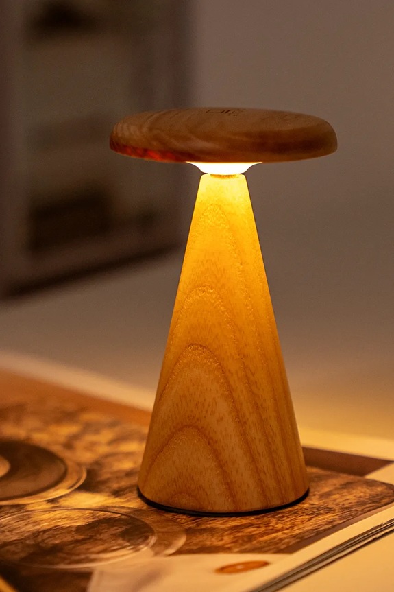 Gingko Design lampa stołowa bezprzewodowa led Sylva Mini 14 cm beżowy G056M.AH