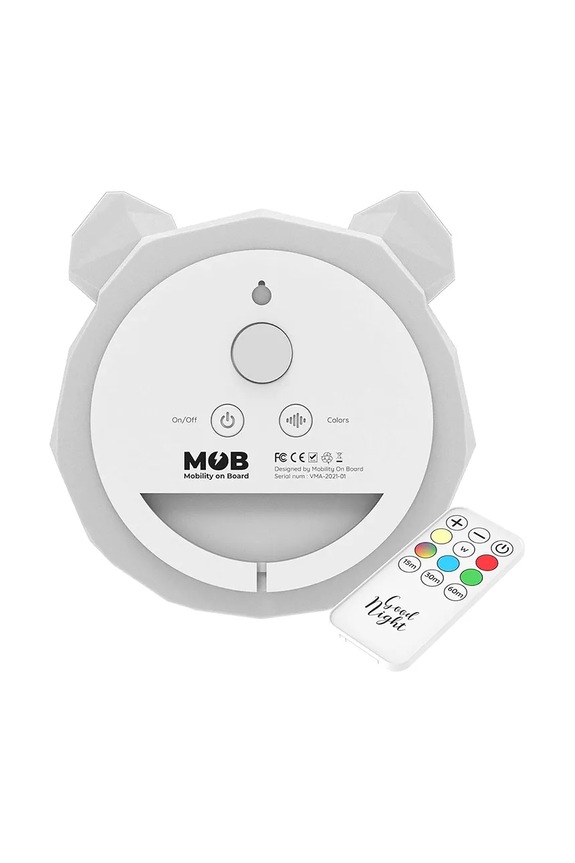 Επιτοίχιο φως νυκτός MOB Wild Light Bear 16 x 16 x 17 cm WL.PAN.01 λευκό AA00