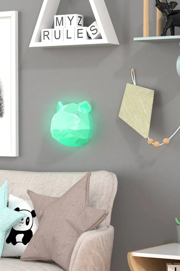 Επιτοίχιο φως νυκτός MOB Wild Light Bear 16 x 16 x 17 cm λευκό WL.PAN.01