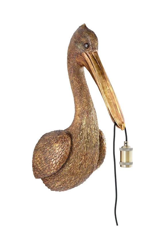 Stenska luč Light & Living Pelican 33 x 28 x 63 cm rjava 3129118