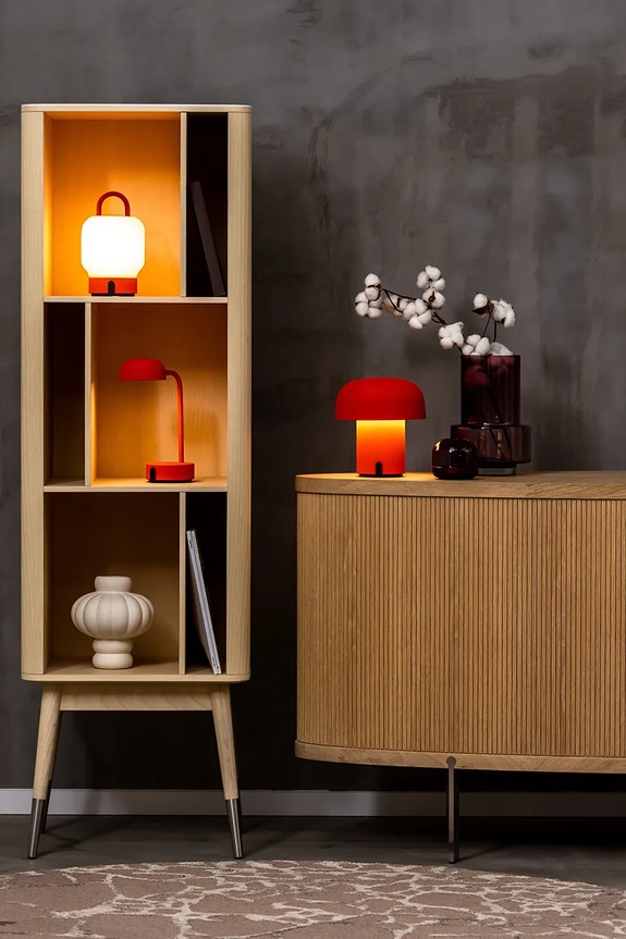 Ασύρματο επιτραπέζιο φωτιστικό led Kooduu Loome 21 x 12 cm KO14.0019LI03 πορτοκαλί