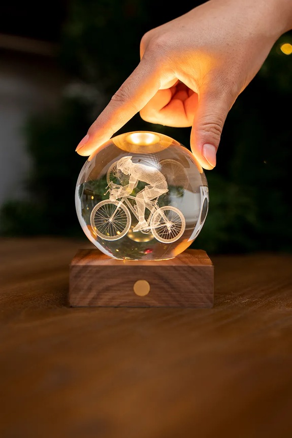 Gingko Design lampă de masă led fără fir Amber Crystal Light 9,5 x 8 cm G025CY maro AA00