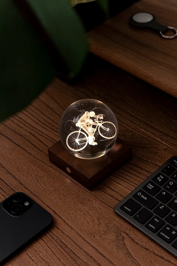 Gingko Design lampă de masă led fără fir Amber Crystal Light 9,5 x 8 cm G025CY maro